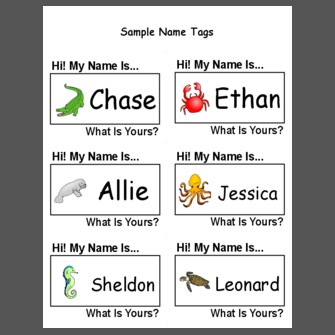 Sample Name Tags